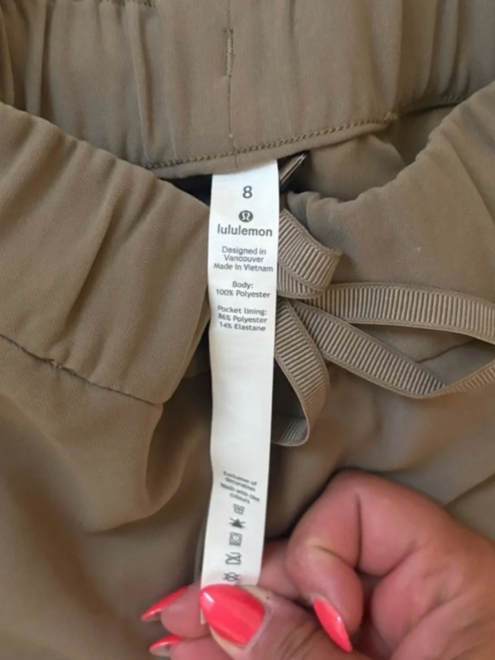 lululemon Athletica Drawstring Wide-Leg Pants - Taupe